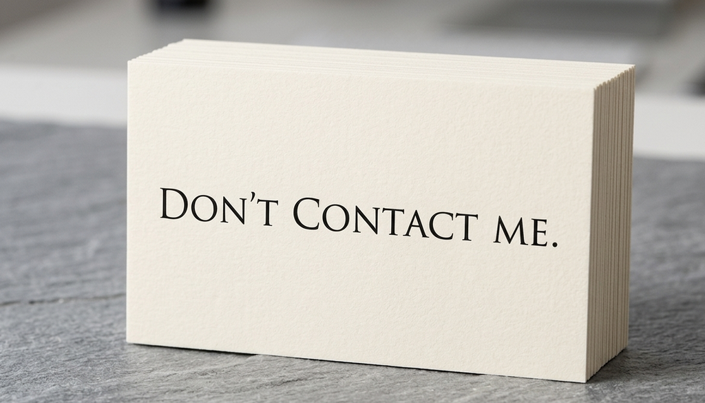 Don't Contact Me.